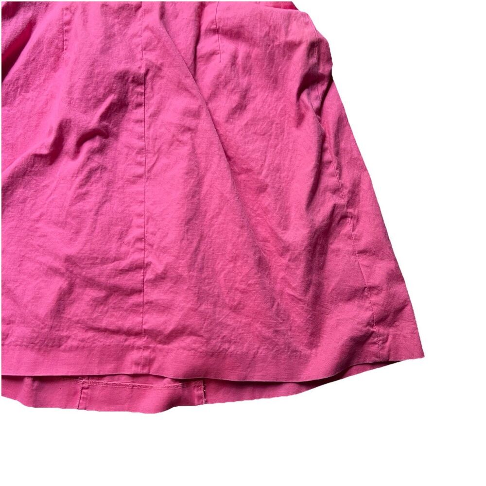 LL Bean Freeport Maine Button Front Sleeveless Pleated Dress Salmon Size 12P - Picture 11 of 13